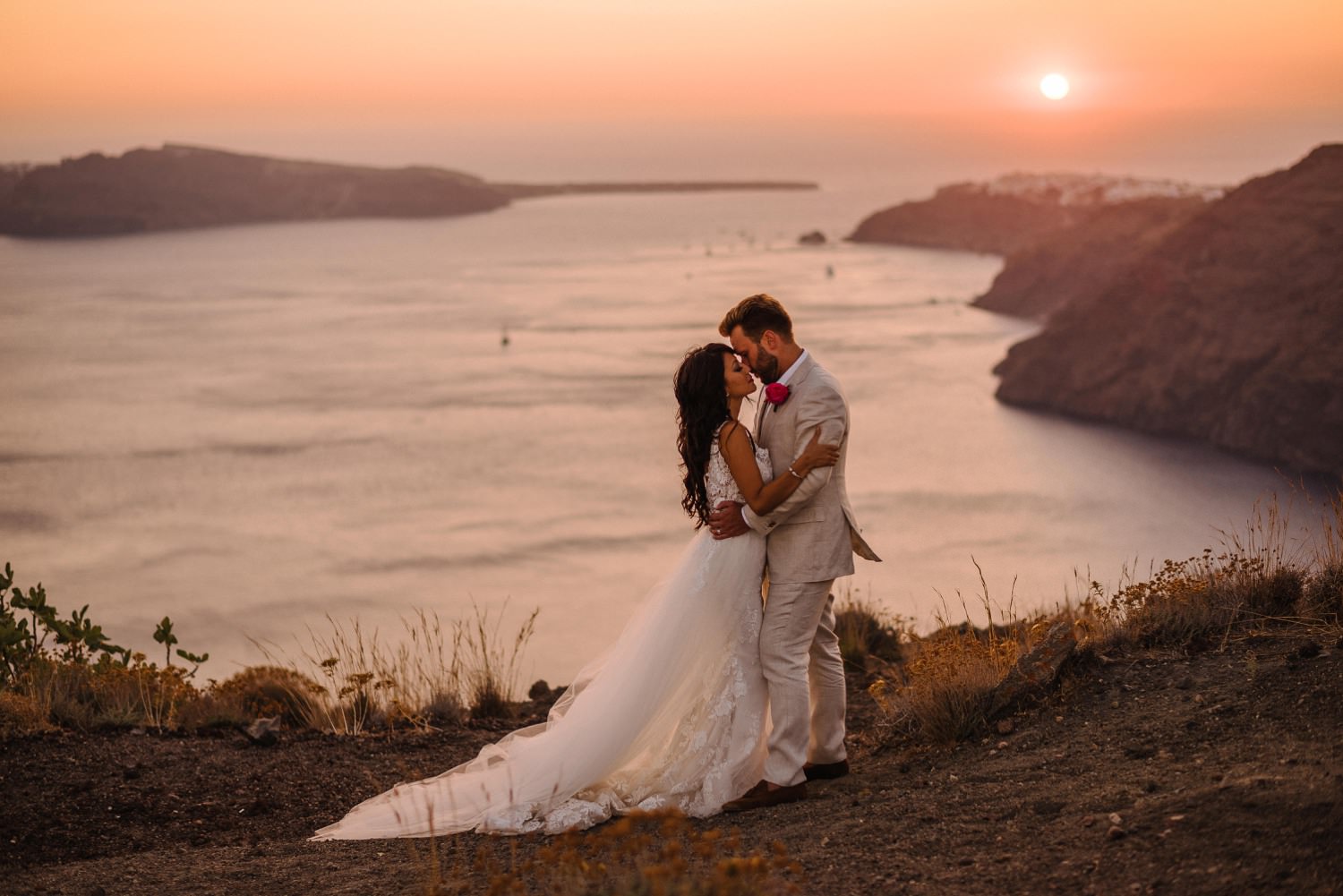 Intimate Santorini Destination Wedding