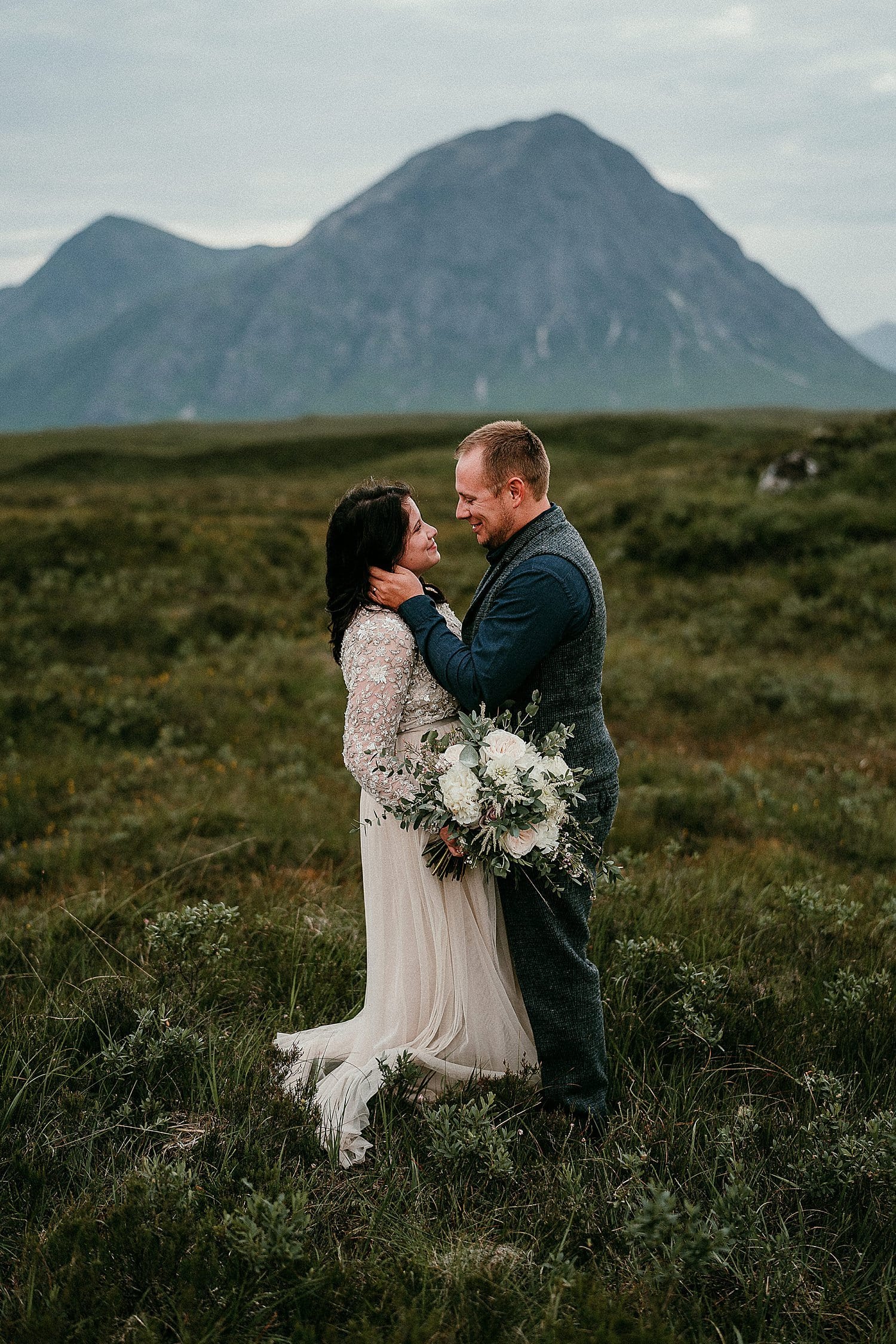 A stunning ceremony location for a Scottish elopement. Scotland elopements. Adventure elopement in the Glencoe Mountains. Elopement Glen Coe